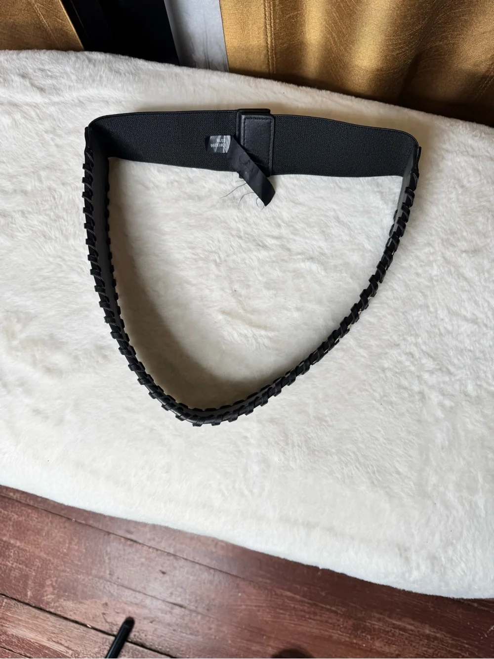 Express Black Stretch Studded Waist Belt M/L